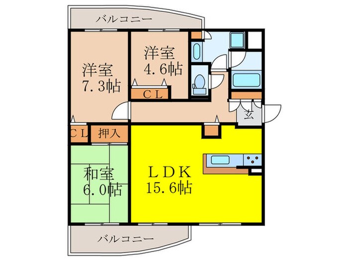 グランツ新大阪の物件間取画像