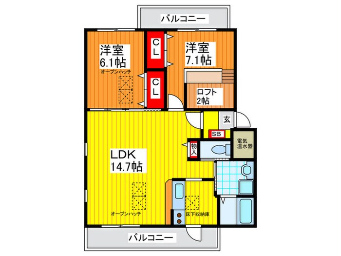 コモドカ－サの物件間取画像