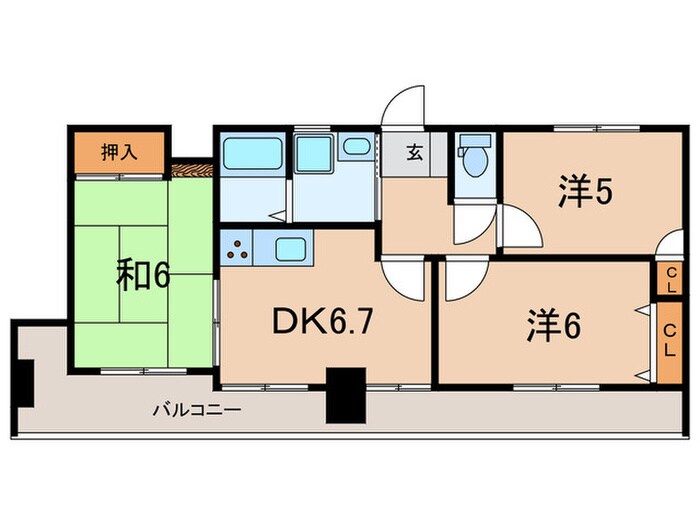 Ｓメゾン魚住の物件間取画像