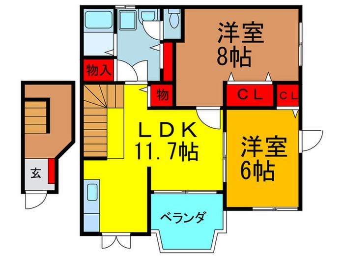 ヴィラサンライズの物件間取画像