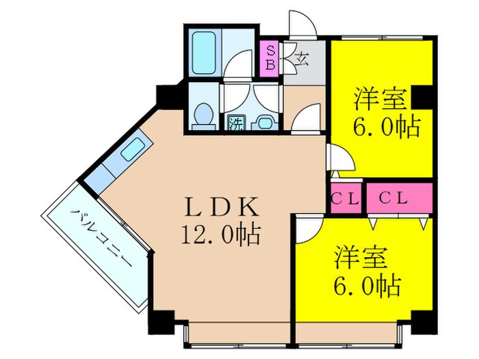 メゾン豊新の物件間取画像