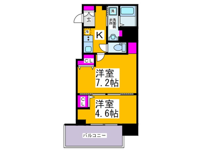 ヴィラ・セレーノ玉造本町の物件間取画像