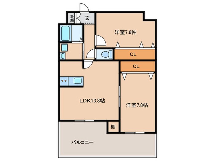 クレール新森の物件間取画像