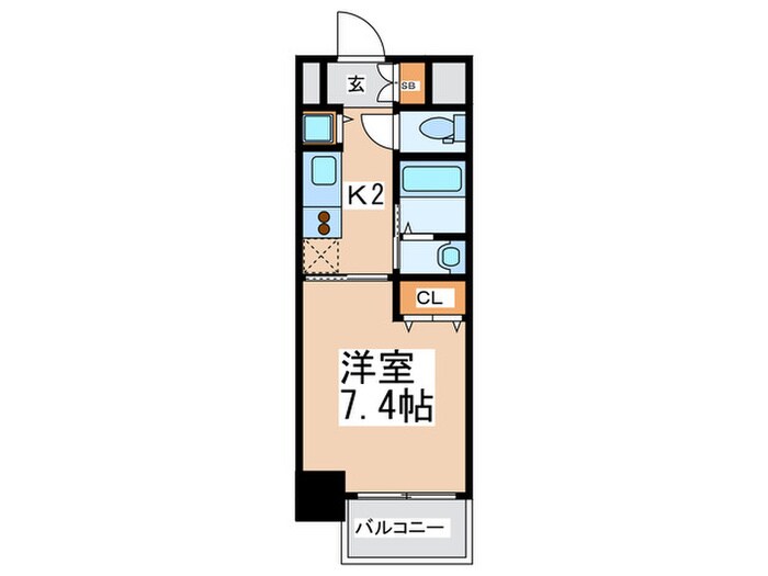 KDXﾚｼﾞﾃﾞﾝｽ難波の物件間取画像