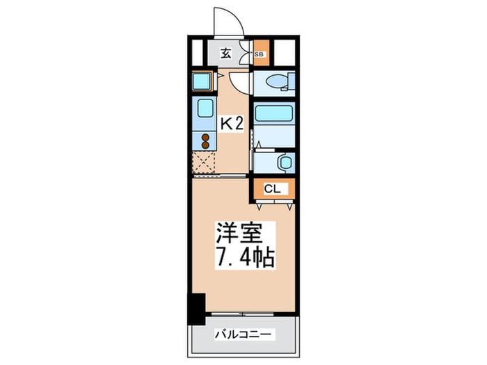 KDXﾚｼﾞﾃﾞﾝｽ難波の物件間取画像