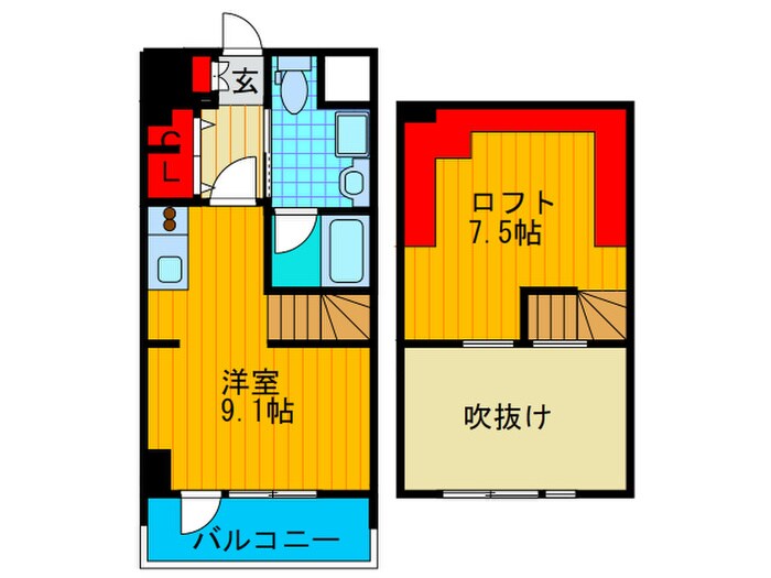 ｴｽﾘ-ﾄﾞ大阪ｼﾃｨ-ｳｴｽﾄ(504)の物件間取画像