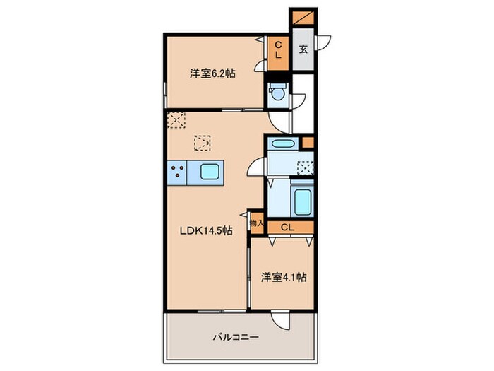 イルフォンターナ大田町の物件間取画像