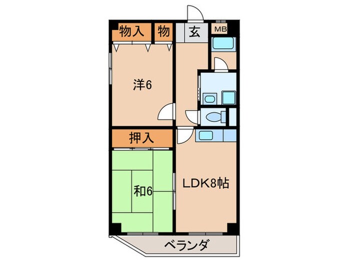 秀栄ハイツ武庫之荘の物件間取画像