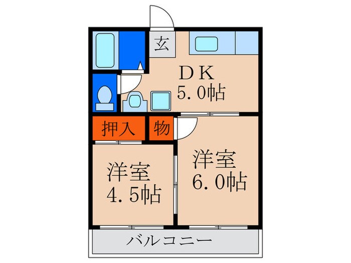 森の宮ハイツＡ棟の物件間取画像