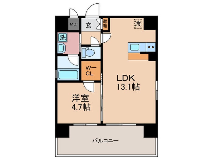 ベラジオ京都河原町Ⅱ(301)の物件間取画像