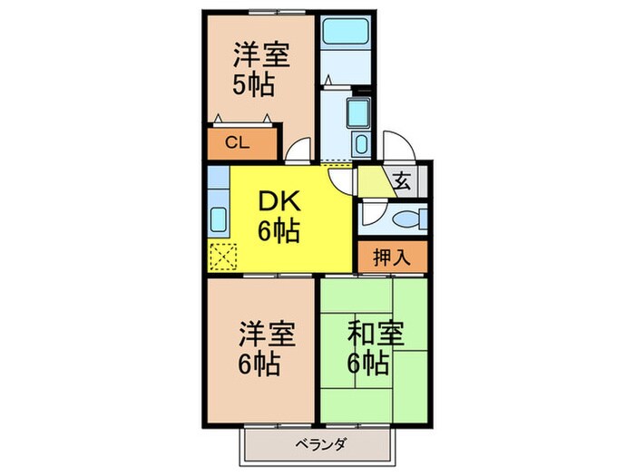 クレール緑ｹ丘の物件間取画像