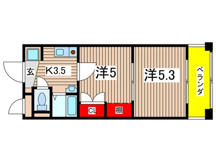 プレステージ石橋公園前の物件間取画像