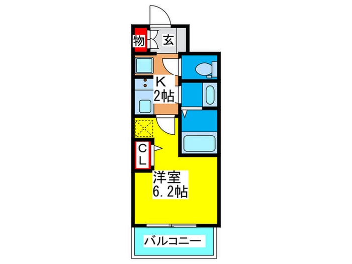 ｴｽﾃﾑｺｰﾄﾃﾞｨｱｼﾃｨWEST（1406）の物件間取画像