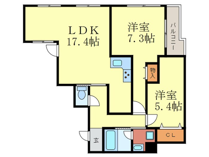 サンヴェール京都西陣（301）の物件間取画像