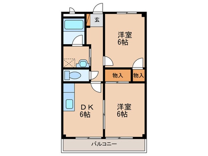 ロザージュⅡの物件間取画像