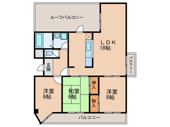 ハーモニーⅠの物件間取画像