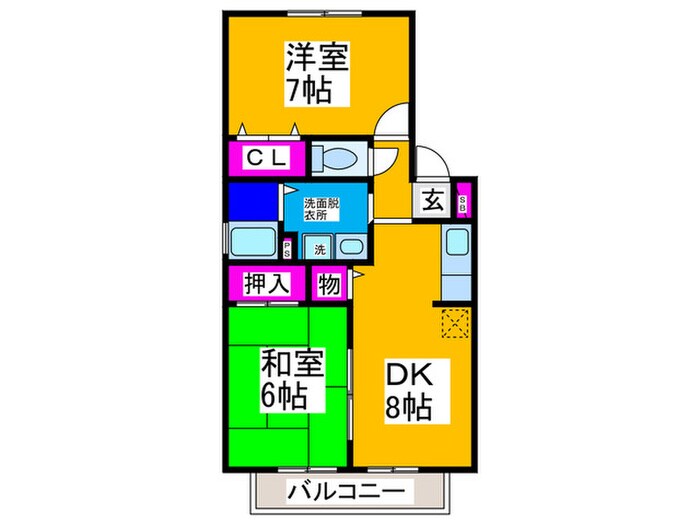 トリヴァンベール松川の物件間取画像