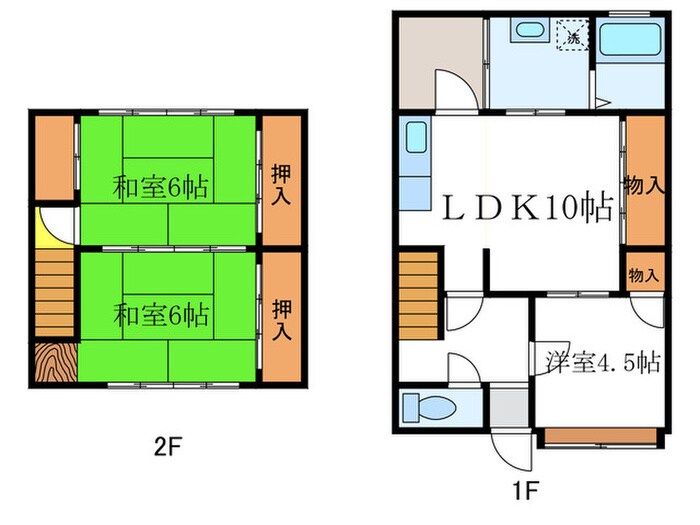 平方様貸家の物件間取画像