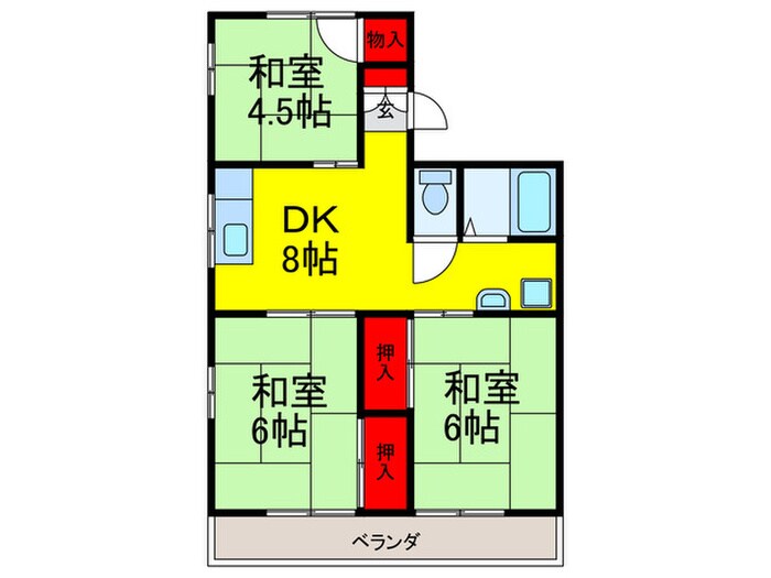 シティハイムフォ－サム２の物件間取画像