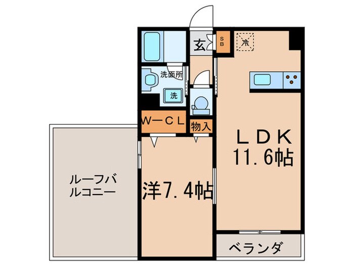 グリ－ンパ－ク西院の物件間取画像
