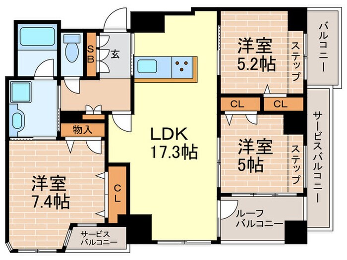 ワコーレ夙川松園町(203)の物件間取画像