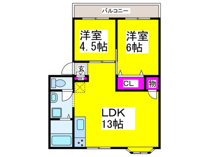 コンフォール三国ケ丘の物件間取画像