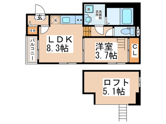 ﾃﾗｽﾙﾐｴｰﾙ住之江の物件間取画像