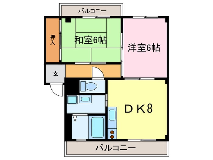 フルーリールの物件間取画像