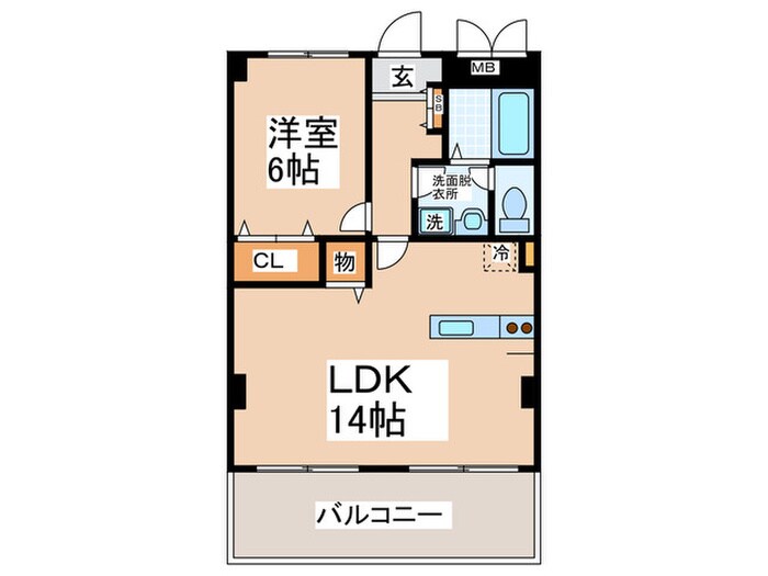 エルロード住吉７号館の物件間取画像