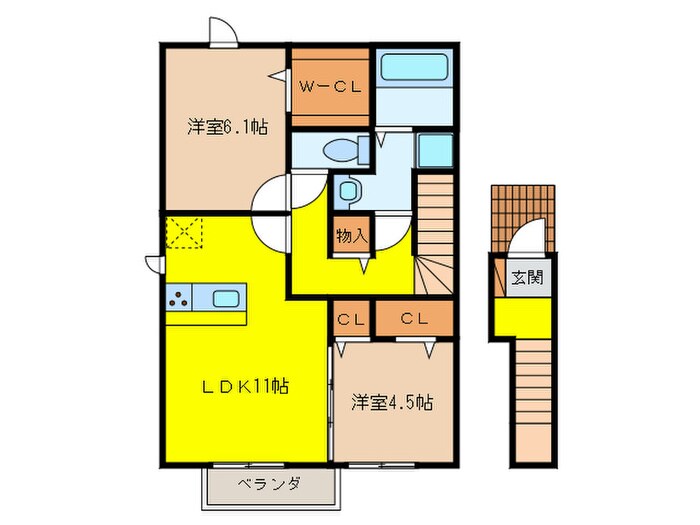 クレア　C棟の物件間取画像