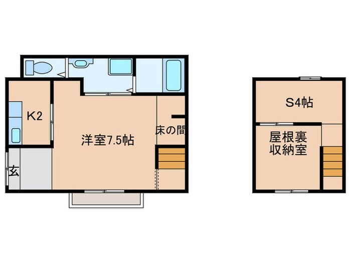 中之町の家貸家の物件間取画像