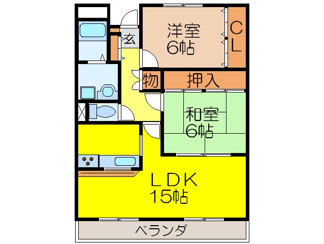 グリ－ンガ－デンの物件間取画像