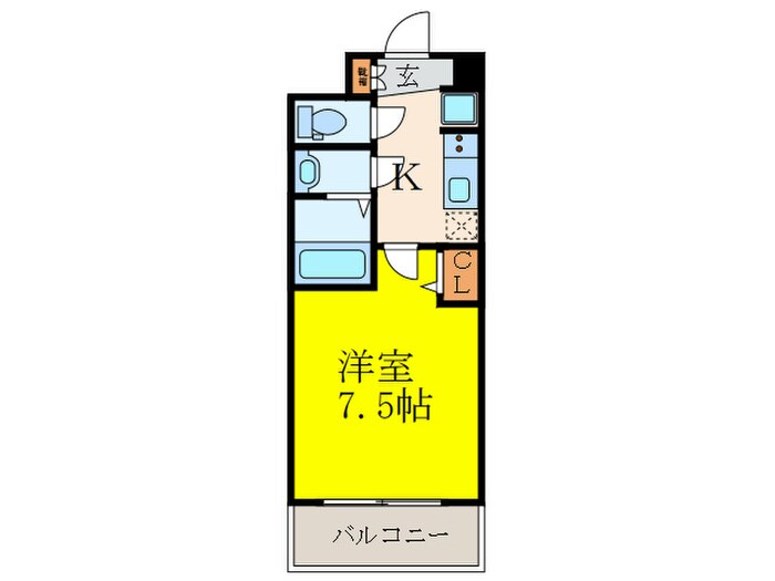 ディームス江坂の物件間取画像