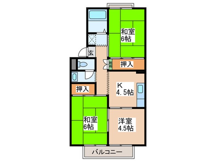 メロディ－ハウスの物件間取画像