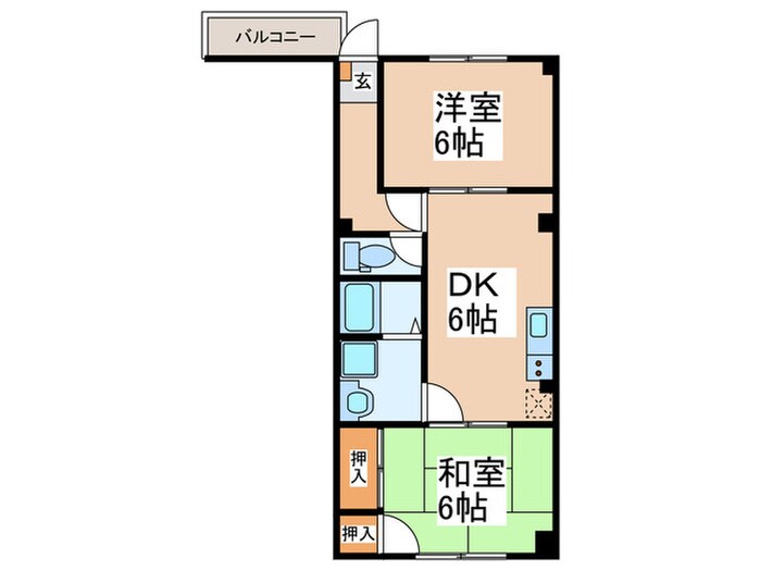 エルハ１番館の物件間取画像
