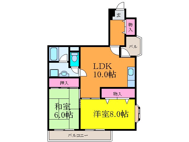 シャト－モンシェールの物件間取画像