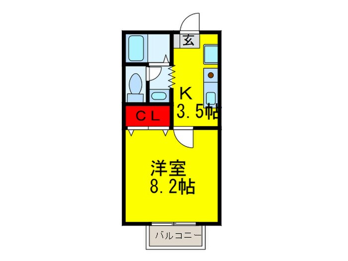 クレ－ル北長尾の物件間取画像