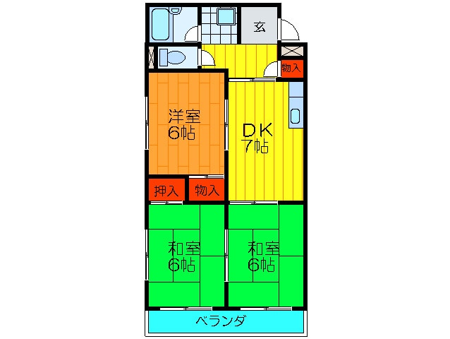 ロ－ズハイツの物件間取画像