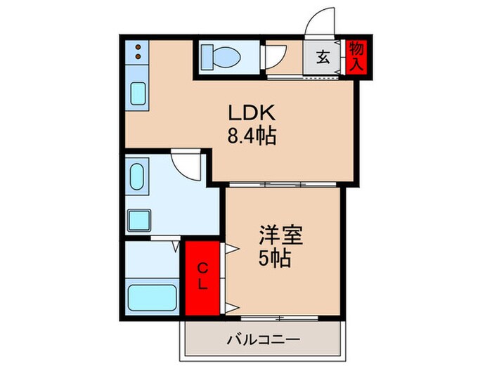 クリエオーレ津の辺町Ⅰの物件間取画像