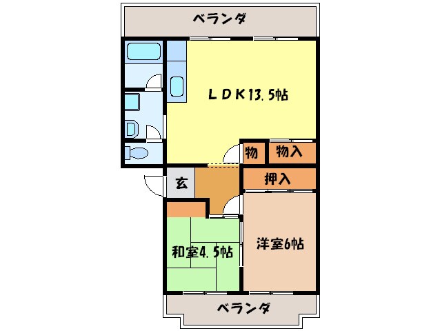 前川ハイツの物件間取画像