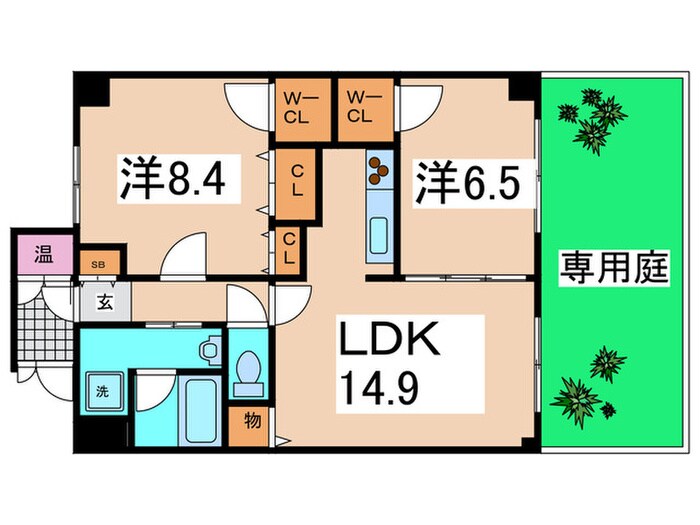 エスペランサ平野の物件間取画像