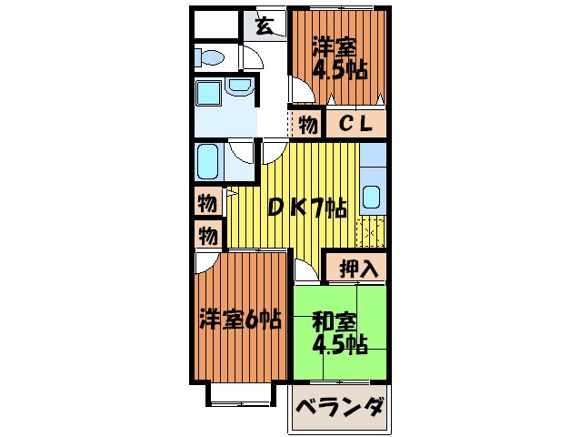 ウエストプラザの物件間取画像