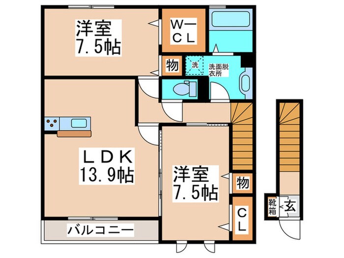 コンフォート大伴の物件間取画像