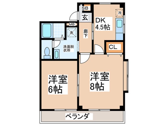 菊千歳ハイツの物件間取画像