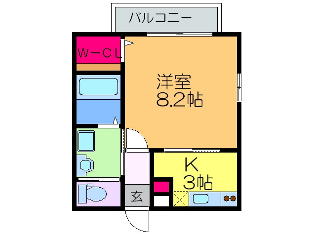 アムール　ボンヌシャンスの物件間取画像