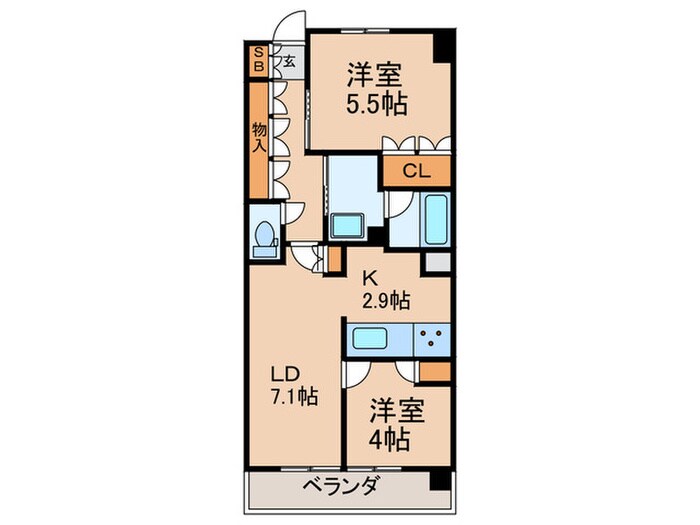 アーバンパーク淡路の物件間取画像