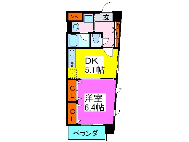 レジディア靱公園の物件間取画像