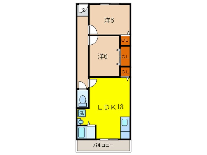 三陽マンションＮＯ５の物件間取画像