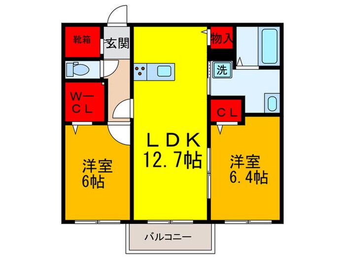 Lacine Yokonumaの物件間取画像