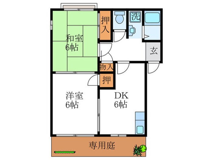ドミ－ルエ－デンＣ棟の物件間取画像